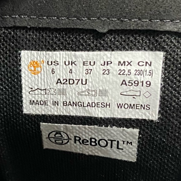 Timberland Tall Boot Waterproof Side Zip Malynn Black Red leather NEW womens 6 - Picture 10 of 10